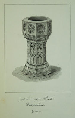 J C Buckler - The Font
Hand drawn picture of the Font by John Buckler

